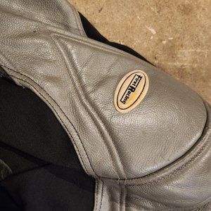 Men's Leather Motorcycle Padded Jacket With Liner First Race Xl